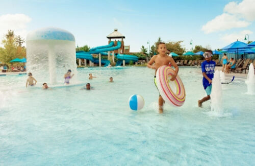 Kids enjoying outdoor pool at The Hotel Hershey