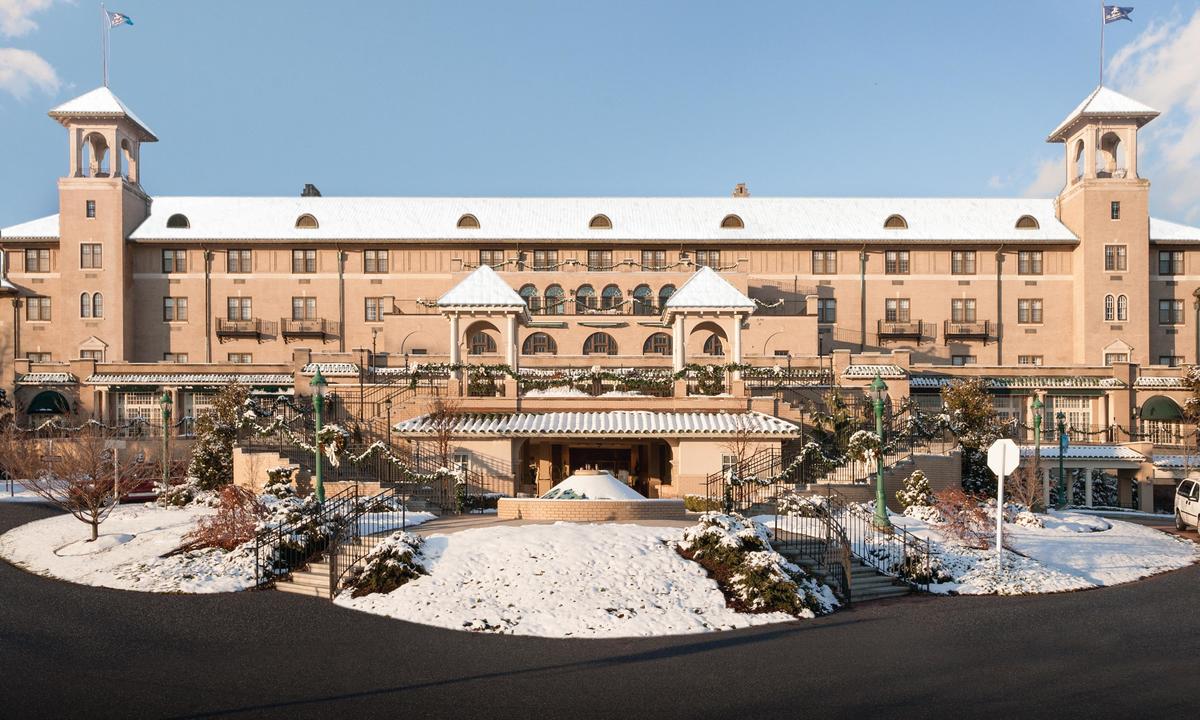 The Hotel Hershey during the winter months