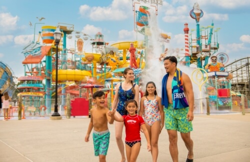 Family enjoying The Boardwalk At Hersheypark
