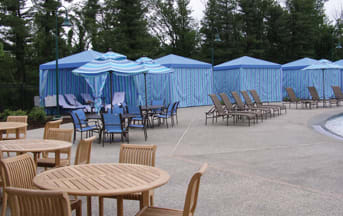 Cabanas by the pool